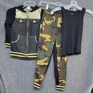 Make A Wish Jacket Pant Set Children's Size Small, Tank Faded Glory Size 6-6X